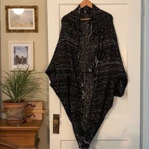 Oversize knit shrug by Free People with fringe